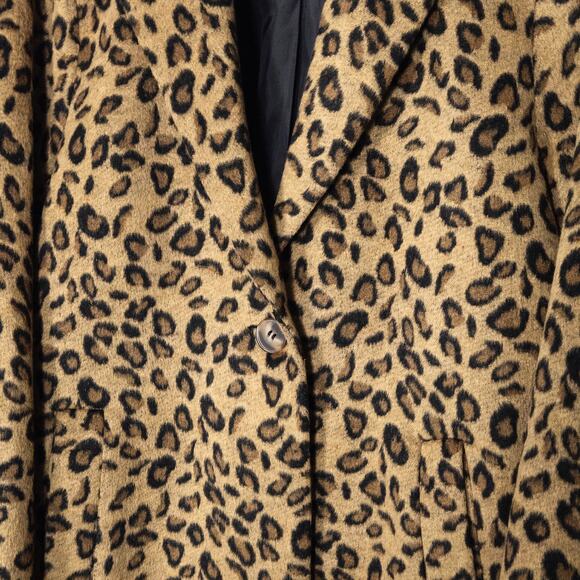 Ellison Women’s Leopard Print Coat Mobwife Statement Vintage Inspired Glam L - Picture 4 of 10